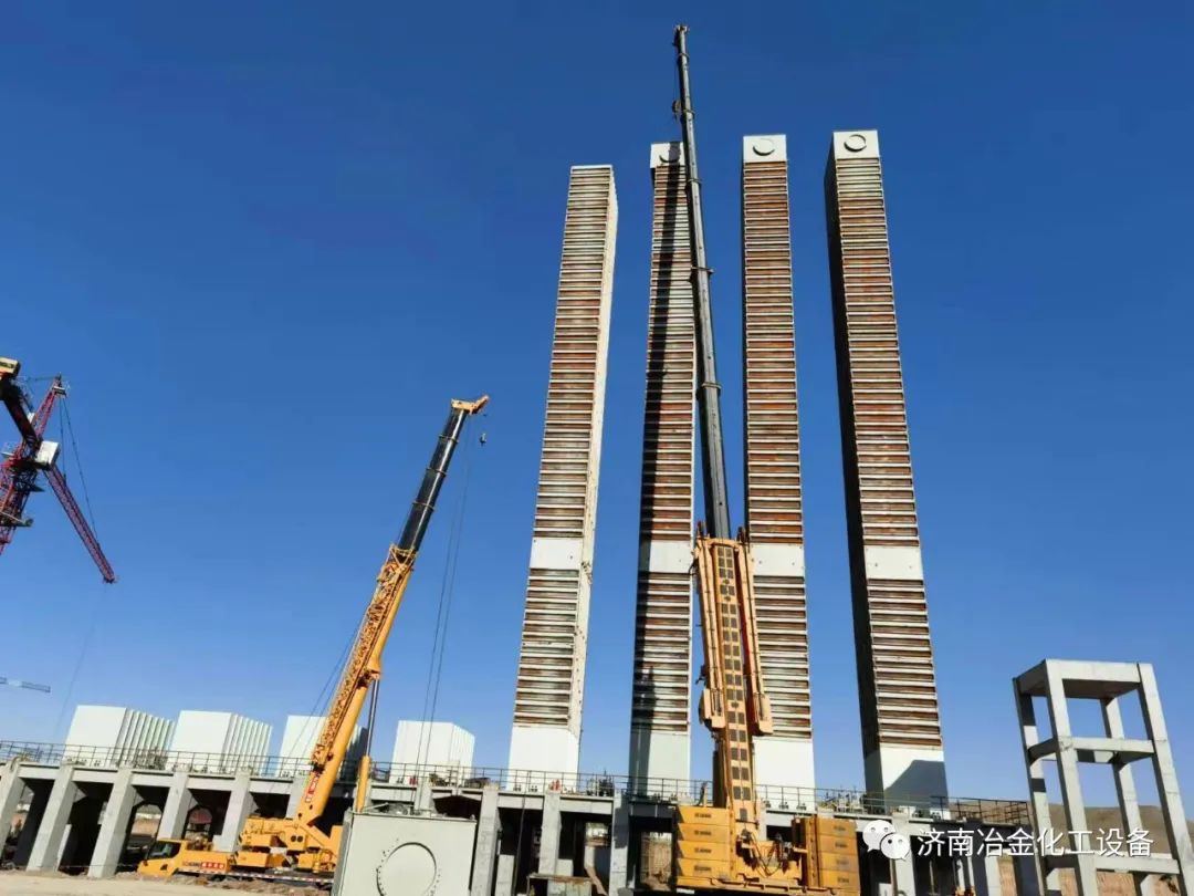 濟南冶金化工：鄂托克旗建元初冷器順利吊裝